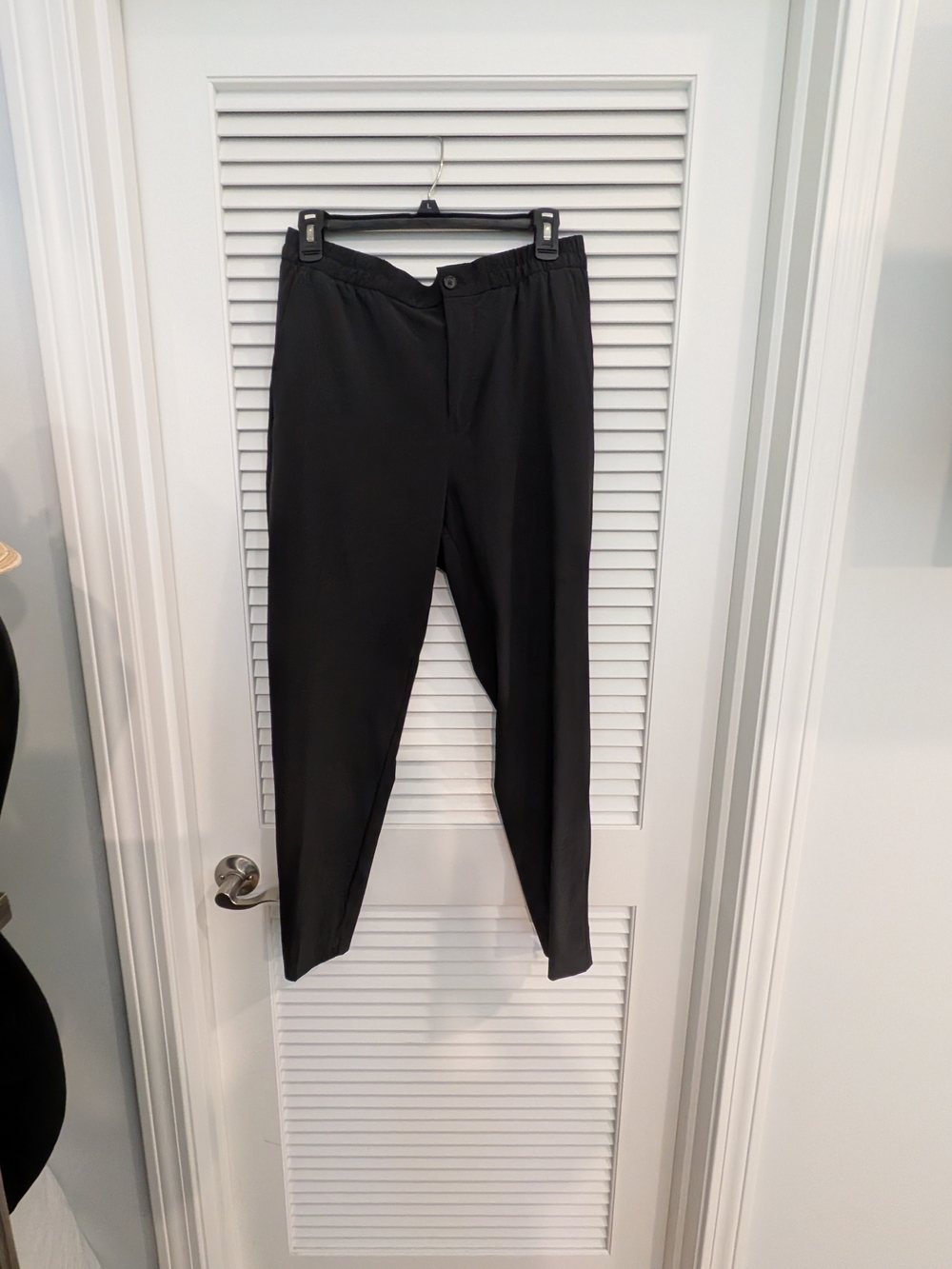 Black Men's Stretch Dress Pants Side Pockets Size M